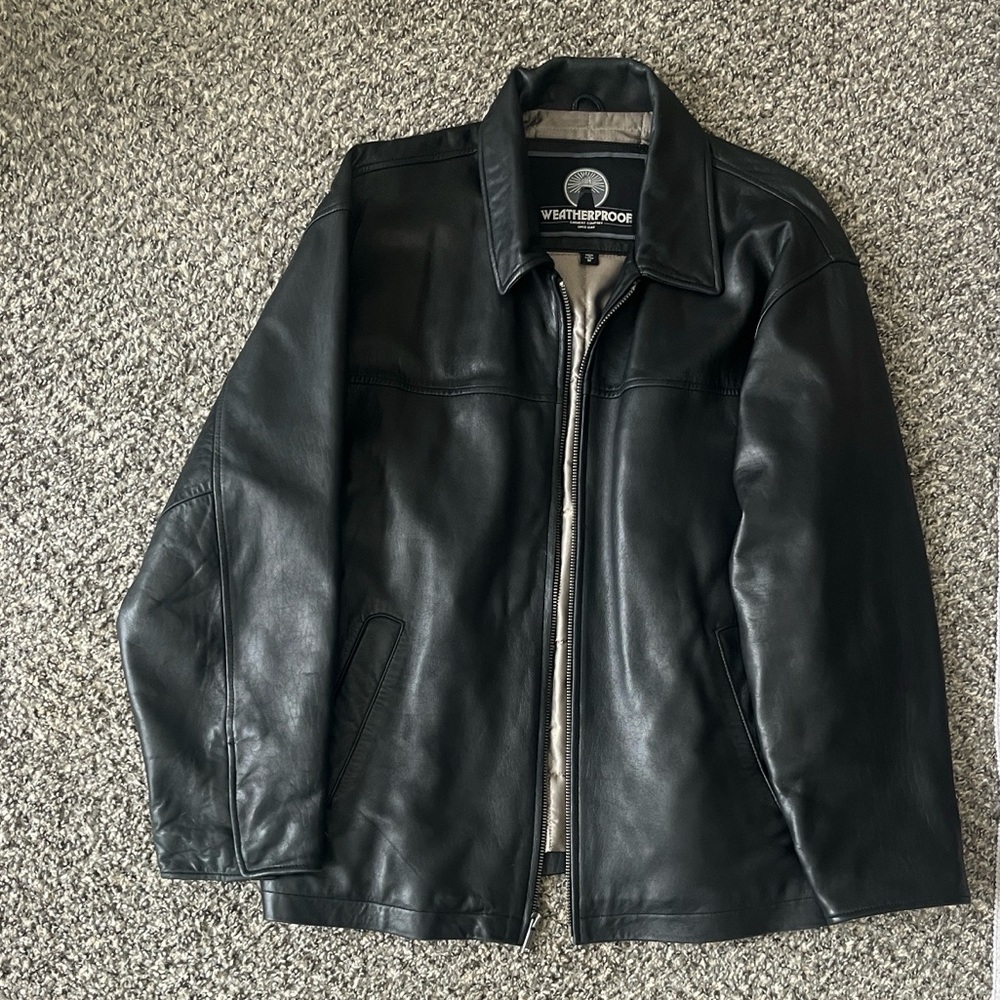 Weatherproof Black Leather Jacket